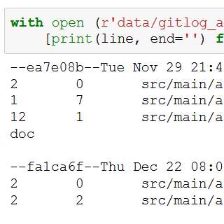 Reading a Git log file output with Pandas